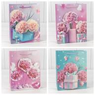 Пакет подарочный с 3D аппликацией "Гвоздики" (микс 260) 18*23*10 210г 1/20 1/360 Арт: 000260E - Пакет подарочный с 3D аппликацией "Гвоздики" (микс 260) 18*23*10 210г 1/20 1/360 Арт: 000260E