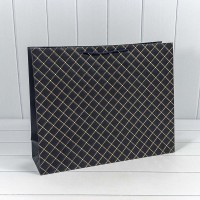 Пакет подарочный "Ромб" Синий 50*40*15 210г 1/20 1/80 Арт: 000391TA/8