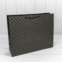 Пакет подарочный "Ромб" Чёрный 50*40*15 210г 1/20 1/80 Арт: 000391TA/2