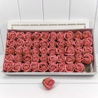 Декоративный цветок-мыло "Роза" класс А Серовато-красный 5,5*4 50шт. 1/20 Арт: 420055/29