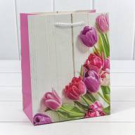 Пакет подарочный с блёстками "Тюльпаны" (микс 312) 18*23*10 210г 1/20 1/360 Арт: 000312E - Пакет подарочный с блёстками "Тюльпаны" (микс 312) 18*23*10 210г 1/20 1/360 Арт: 000312E