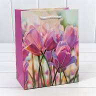 Пакет подарочный с блёстками "Тюльпаны" (микс 312) 18*23*10 210г 1/20 1/360 Арт: 000312E - Пакет подарочный с блёстками "Тюльпаны" (микс 312) 18*23*10 210г 1/20 1/360 Арт: 000312E