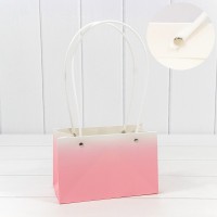 Пакет подарочный "Ваза для цветов" 19*12*10,5 "Градиент" Розовый 1/10 1/150 Арт: 000184GA/6