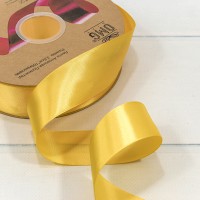Лента Атласная Полиэстер класс А 3,8см*100ярд Шафраново-жёлтый 1/6 1/24 Арт: 556-38/640