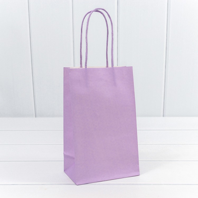 Пакет подарочный Крафт Сиреневый 13*21*8 120г 1/20 1/240 Арт: 214G/530