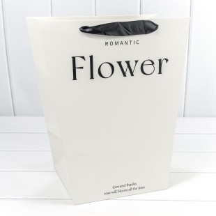 Пакет подарочный "Romantic Flower" Белый 30*35*20 210г 1/10 1/200 Арт: 000179CQ