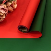Плёнка 0,58*10м двухсторонняя 65мкм Красный/Зелёный 1/30 Арт: 1604/6175