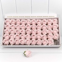 Декоративный цветок-мыло "Роза" класс А Розовый 5,5*4 50шт. 1/20 Арт: 420055/1