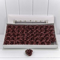 Декоративный цветок-мыло "Роза" Тёмный красно-коричневый 5,5*4 50шт. 1/20 Арт: 420055/71