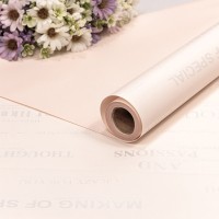 Плёнка 0,58*10м матовая с печатью 60мкм Тускло-розовый 1/30 Арт: 1677/R1