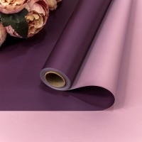 Плёнка 0,58*10м матовая двухсторонняя 65мкм Фиолетовый/Розовый 1/30 Арт: 1604/7658
