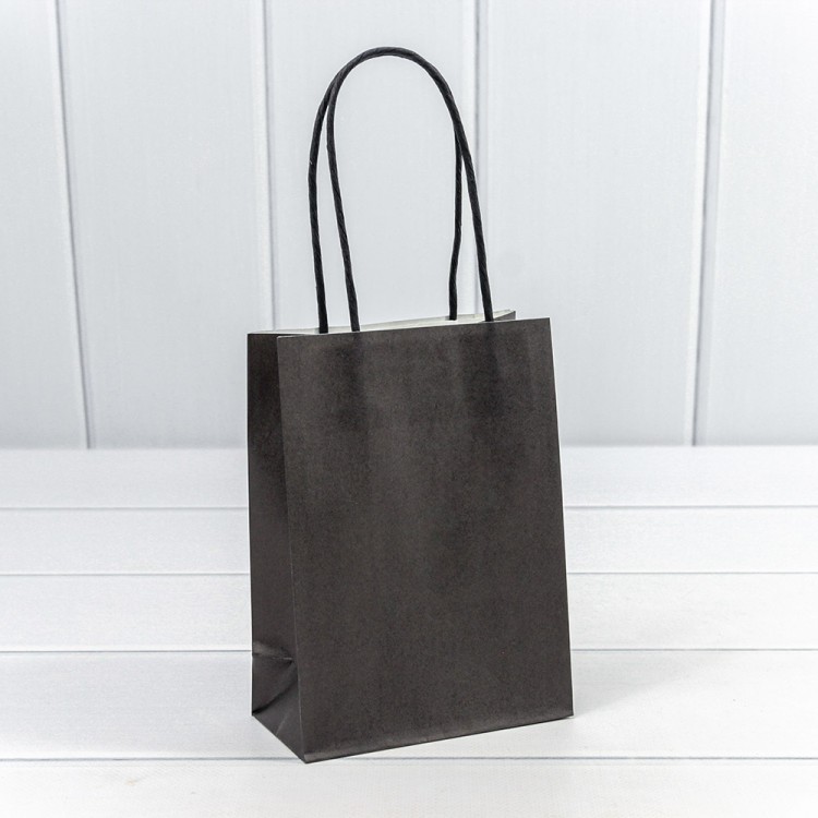 Пакет подарочный Крафт Чёрный 12*15*6 120г 1/20 1/240 Арт: 214H/2