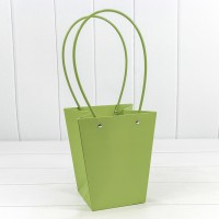 Пакет подарочный "Ваза для цветов" 20*17*12 Салатовый 1/10 1/120 Арт: 000170E/2303