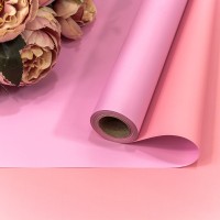 Плёнка 0,58*10м матовая двухсторонняя 65мкм Лавандовый розовый/Розовый 1/30 Арт: 1604/0331