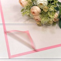 Плёнка в листах 58*58 (20 шт.) матовая с рамкой 50мкм Розовый-6050 1/60 Арт: 1692/6050
