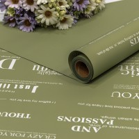 Плёнка 0,58*10м матовая с печатью 60мкм Фисташковый 1/30 Арт: 1677/4235