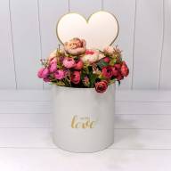 Коробки Цилиндр Набор 1/3 19*18,7 "С сердечком" Белый 1/18 Арт: 720795/2 - Коробки Цилиндр Набор 1/3 19*18,7 "С сердечком" Белый 1/18 Арт: 720795/2