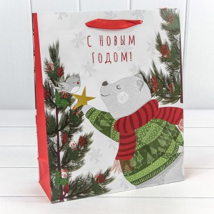 Пакет подарочный "Новый год" (микс 430) 26*32*10 128г 1/20 1/360 Арт: 300430C