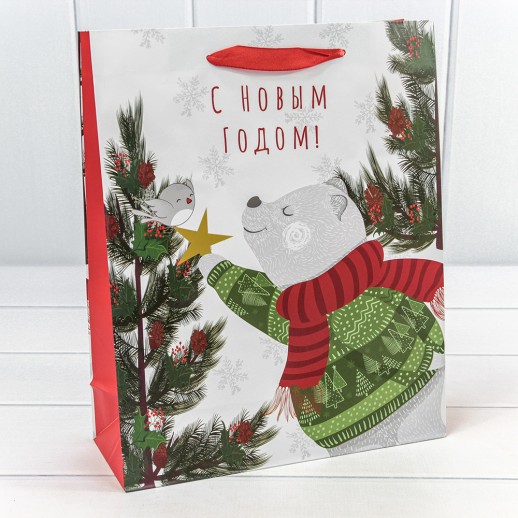 Пакет подарочный "Новый год" (микс 430) 26*32*10 128г 1/20 1/360 Арт: 300430C