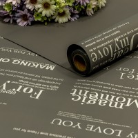 Плёнка 0,58*10м матовая с печатью 60мкм Тёмно-серый 1/30 Арт: 1677/4231