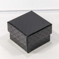 Коробка Квадратная 5,5*5,5*3,5 "Ромбики" Чёрный 1/24 1/360 Арт: 61255/7