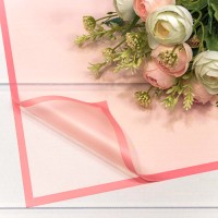 Плёнка в листах 58*58 (20 шт.) матовая с рамкой 50мкм Насыщенный розовый 1/60 Арт: 1692/2339