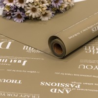 Плёнка 0,58*10м матовая с печатью 60мкм Светлый серо-оливковый 1/30 Арт: 1677/6008