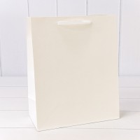 Пакет подарочный Крафт Белый 26*32*13 180г 1/10 1/240 Арт: 000222C/9