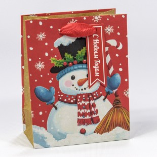Пакет подарочный Крафт "Новый год" (микс 440) 13*15*6,7 140г 1/20 1/600 Арт: 300440H