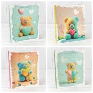 Пакет подарочный с тиснением "Мишки" (микс 314) 26*32*10 210г 1/20 1/240 Арт: 000314C - Пакет подарочный с тиснением "Мишки" (микс 314) 26*32*10 210г 1/20 1/240 Арт: 000314C