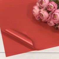 Плёнка в листах 60*60 (20 шт.) матовая "Корейская" 55мкм Красный-2347 1/60 Арт: 1698/2347