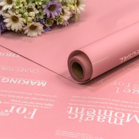 Плёнка 0,58*10м матовая с печатью 60мкм Розовый-0331 1/30 Арт: 1677/0331