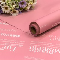 Плёнка 0,58*10м матовая с печатью 60мкм Розовый-1765 1/30 Арт: 1677/1765