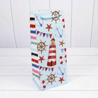 Пакет подарочный &quot;Морской&quot; (микс) 14*35*11 128г 1/20 1/240 Арт: 00037M - Пакет подарочный "Морской" (микс) 14*35*11 128г 1/20 1/240 Арт: 00037M