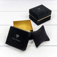 Коробка Прямоугольная 8,9*7,9*6,5 бархатная Чёрный 1/6 1/120 Арт: 721164/6