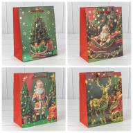 Пакет подарочный &quot;Новый год&quot; (микс 415) 18*23*10 210г 1/20 1/360 Арт: 300415E - Пакет подарочный "Новый год" (микс 415) 18*23*10 210г 1/20 1/360 Арт: 300415E