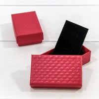 Коробка Прямоугольная 8*5*2,5 "Ромбики-2" Красный 1/24 1/360 Арт: 62785/1
