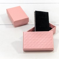 Коробка Прямоугольная 8*5*2,5 "Ромбики-2" Розовый 1/24 1/360 Арт: 62785/4