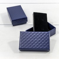 Коробка Прямоугольная 8*5*2,5 "Ромбики-2" Синий 1/24 1/360 Арт: 62785/5