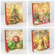 Пакет подарочный &quot;Новый год&quot; (микс 420) 26*32*10 210г 1/20 1/240 Арт: 300420C - Пакет подарочный "Новый год" (микс 420) 26*32*10 210г 1/20 1/240 Арт: 300420C