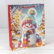 Пакет подарочный &quot;Новый год&quot; (микс 421) 26*32*10 210г 1/20 1/240 Арт: 300421C - Пакет подарочный "Новый год" (микс 421) 26*32*10 210г 1/20 1/240 Арт: 300421C