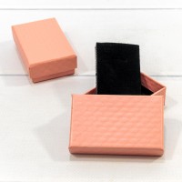 Коробка Прямоугольная 8*5*2,5 "Ромбики-2" Лососевый 1/24 1/360 Арт: 62785/9