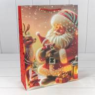 Пакет подарочный &quot;Новый год&quot; (микс 421) 30*41,5*12 210г 1/20 1/120 Арт: 300421A - Пакет подарочный "Новый год" (микс 421) 30*41,5*12 210г 1/20 1/120 Арт: 300421A