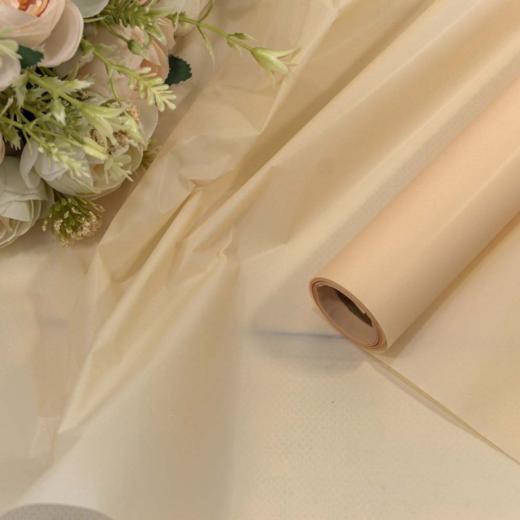 Плёнка 0,58*10м ламинированная "Тишью" 23мкм Персиковый 1/30 Арт: 001365/9