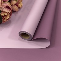 Плёнка 0,58*10м матовая двухсторонняя 65мкм Бледно-сиреневый/Серовато-пурпурный 1/30 Арт: 1604/6068