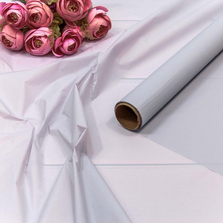 Плёнка 0,58*10м ламинированная "Тишью" 23мкм Серо-голубой 1/30 Арт: 001365/10