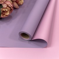 Плёнка 0,58*10м матовая двухсторонняя 65мкм Сиреневый/Розовый 1/30 Арт: 1604/515