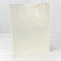 Пакет подарочный с тиснением (551) 31*42*12 210г Белый 1/20 1/80 Арт: 000551A/1