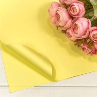 Плёнка в листах 60*60 (20 шт.) матовая "Корейская" 55мкм Светло-жёлтый 1/60 Арт: 1698/602