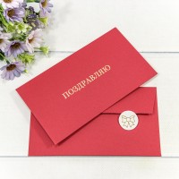 Конверт подарочный 16,9*9,4см 1322 1/10 1/250 Арт: 003013/22